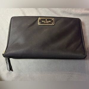 Kate Spade Black Zip Around Wallet/Clutch